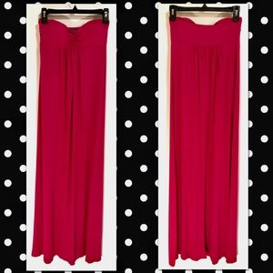 Dark pink long maxi dress